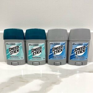 🔵3/$25 NEW Speed Stick 0% Aluminum Original/Ocean Surf Deodorant